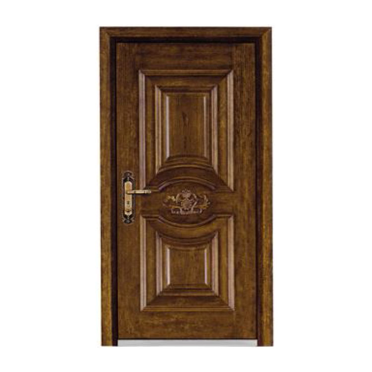 Uma porta de entrada de aço e madeira pintada é o equilíbrio perfeito entre resistência e elegância para edifícios modernos