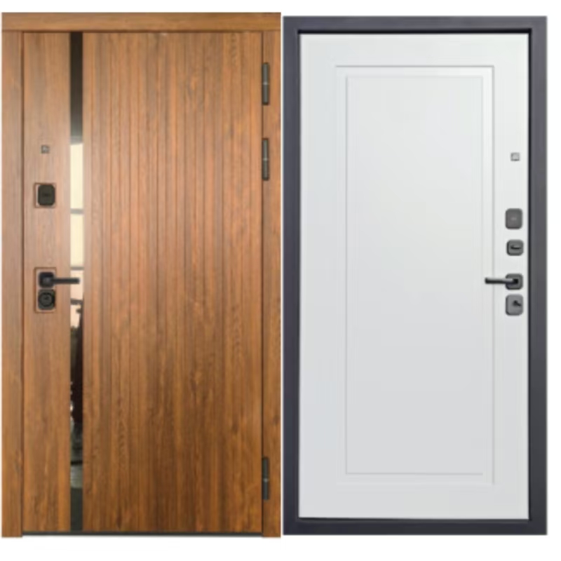 Por que a porta grossa com acabamento em aço inoxidável estilo grão é ideal para espaços residenciais e comerciais modernos?