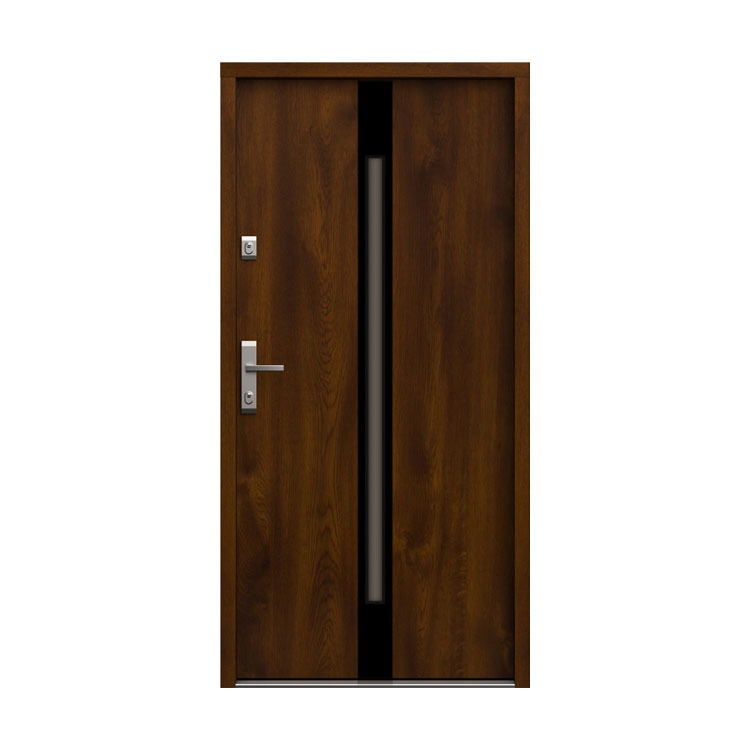 Porta blindada de madeira de aço estilo europeu