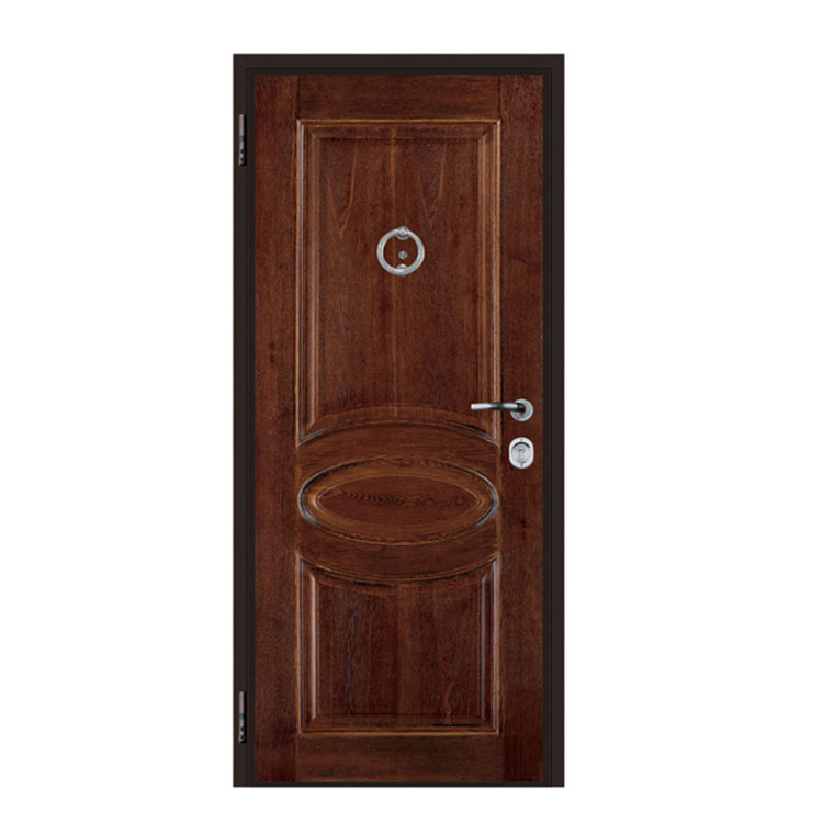 Porta de madeira dupla face em aço italiano