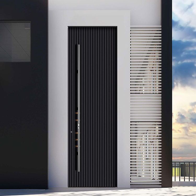 Porta pivotante de laje de aço para portão externo de villa